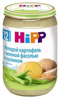 Пюре HiPP картофель и стручковая фасоль с кроликом (с 12 месяцев) 220 г, 6 шт.