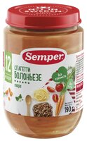 Пюре Semper Спагетти болоньезе (с 10 месяцев) 190 г, 12 шт