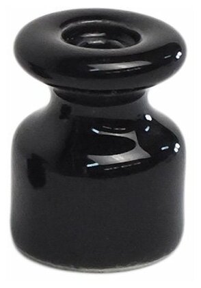 Ретро изолятор EDISEL керамический цвет черный 19х24 мм (упаковка 50 шт)