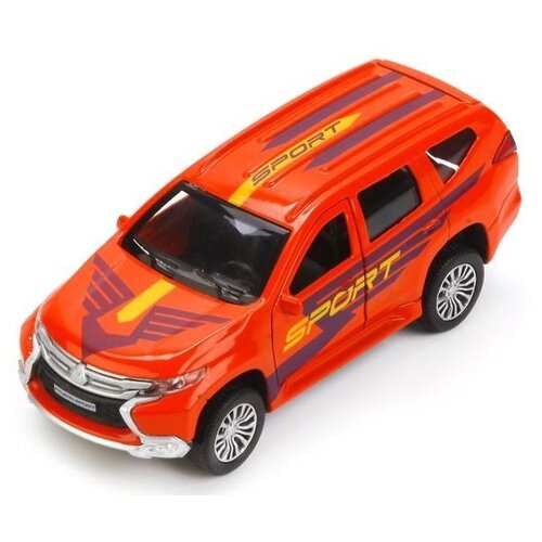 Внедорожник ТЕХНОПАРК Mitsubishi Pajero Sport (PAJERO-S-SPORT) 1:32, 12 см, оранжевый