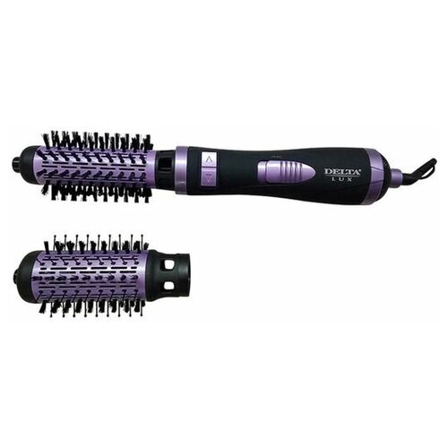 Фен-щетка DELTA LUX DL-0443R 1000 Вт 2 режима 2 насадки черно-фиолетовая 386200₽