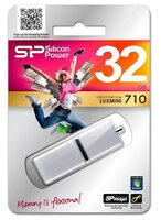 Флешка Silicon Power LuxMini 710 32Gb серебряный