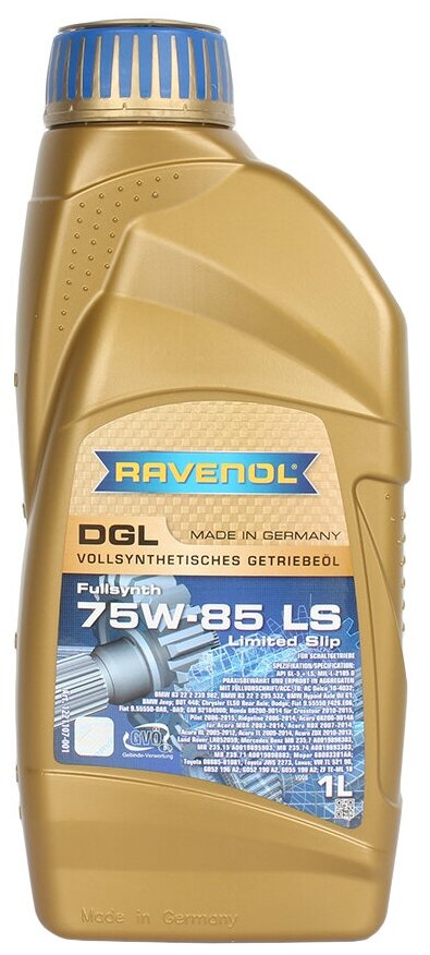 Трансмиссионное масло RAVENOL DGL 75W85 1л