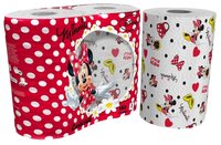 Полотенца бумажные World Cart Minnie Mouse белые с рисунком трёхслойные 2 шт.