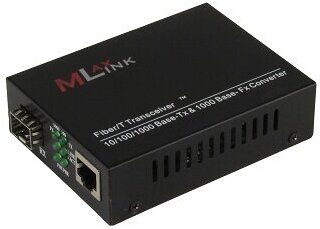 Медиаконвертер MlaxLink UTP/SFP, 1Гб/с, RJ45/SFP