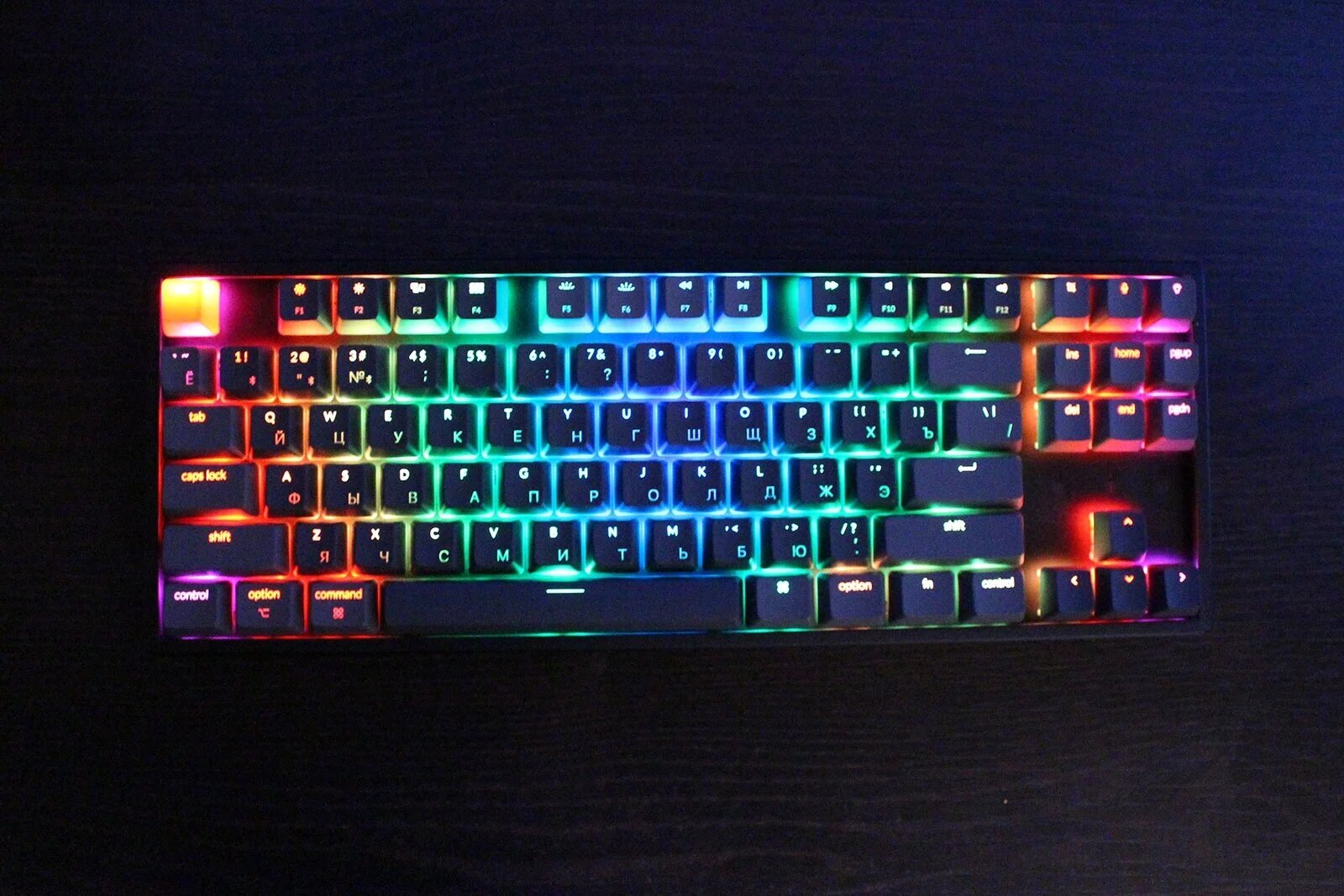 Клавиатура Wireless Keychron TKL, алюминиевый корпус, white LED подсветка, Gateron brown switch, серая - фото №14