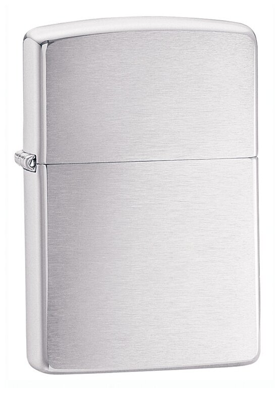 Зажигалка ZIPPO Classic с покрытием Brushed Chrome, латунь/сталь, серебристая, матовая, 38x13x57 мм