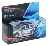 Внедорожник Autotime (Autogrand) Renault Duster ДПС (49477) 1:38 11 см серебристый / синий / черный