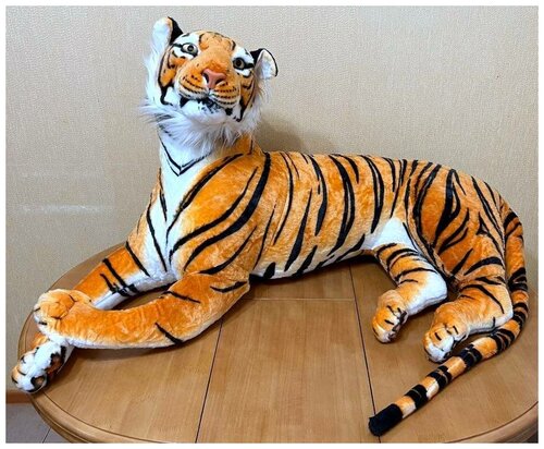 Огромный плюшевый тигр 160 см обьемный размер, реалистичная игрушка, большая упаковка мягкая игрушка