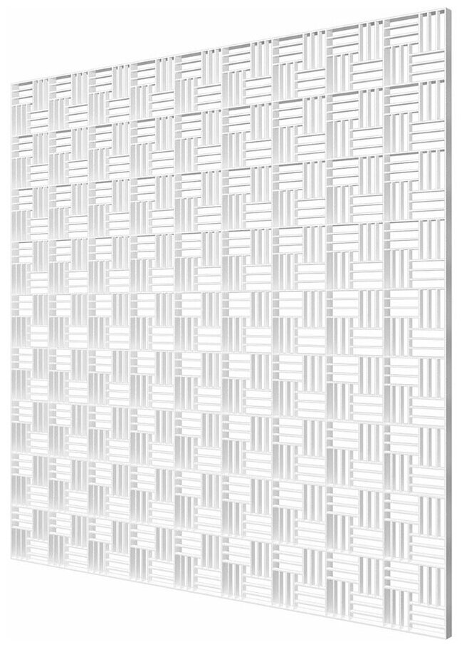 Решетка вентиляционная пластиковая декоративная потолочная 595х595 мм белая