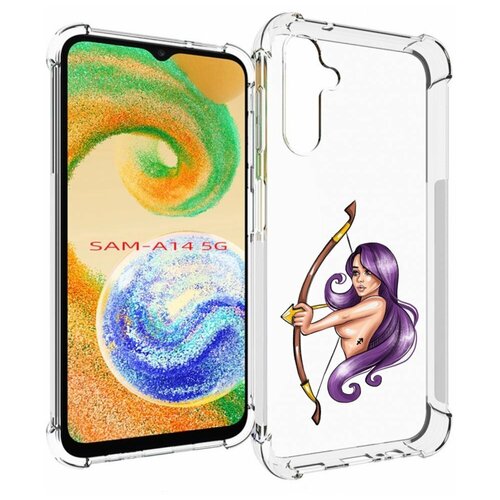 Чехол MyPads Девушка-Стрелец женский для Samsung Galaxy A14 4G/ 5G задняя-панель-накладка-бампер
