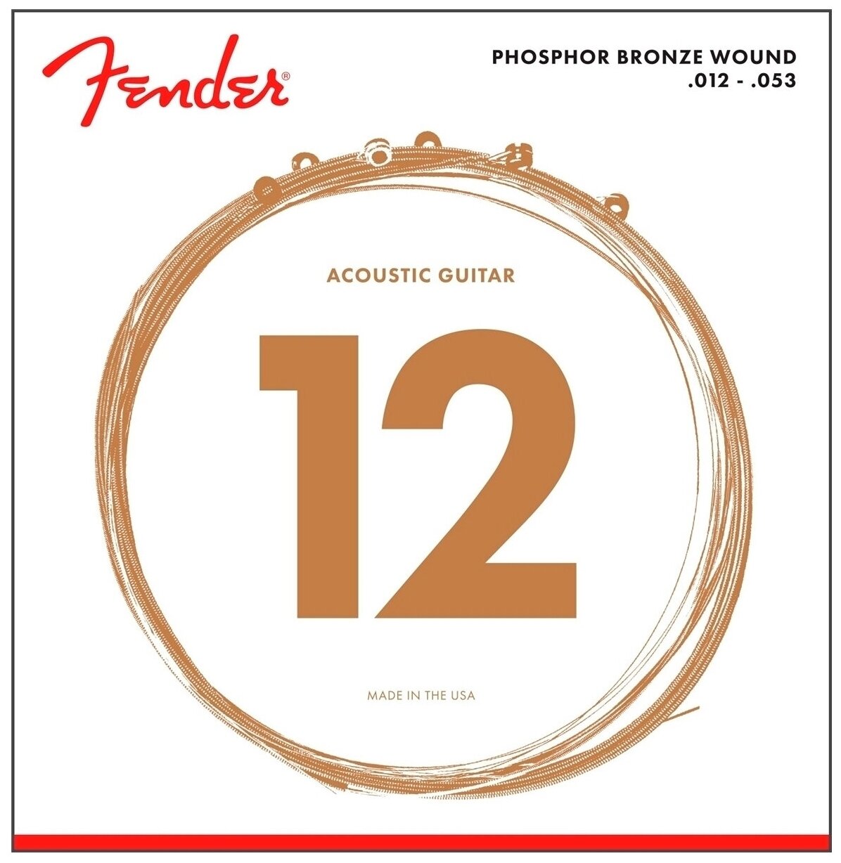 Струны для акустической гитары FENDER STRINGS NEW ACOUSTIC 60L PHOS BRONZE BALL 12-53