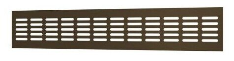 решетка вентиляционная переточная 480*80мм, 1шт, коричневая, 4808dp al dark bronze, эра ERA - фото №5