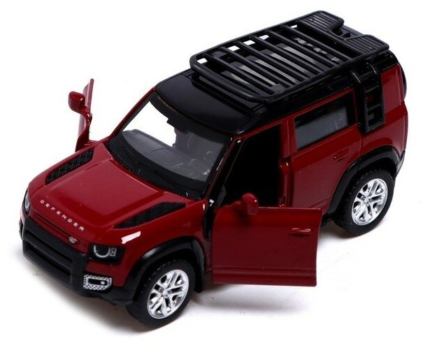 Машина инерционная Автоград Land Rover Defender 110, 1:43, открываются двери, красный 67702