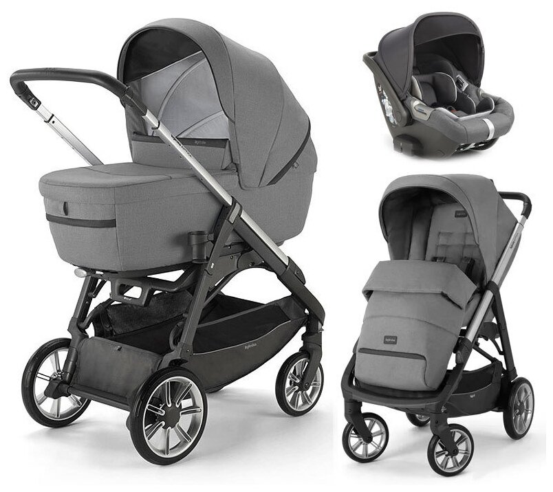 Коляска 4 в 1 Inglesina Aptica Kensington Grey шасси Graphite