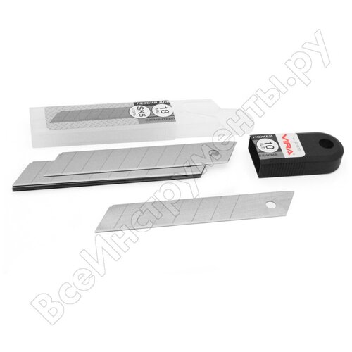 сегментные лезвия для ножей vira sk5 18мм 10шт 831510 VIRA Лезвия д/ножей сегментные SK5, 18мм 10шт 831510