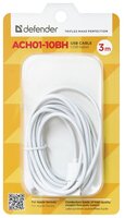 Кабель Defender USB - Apple Lightning (ACH01-10BH) 3 м черный