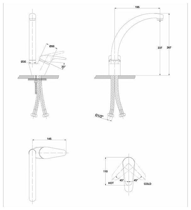 Смеситель для кухни Grohe BauEdge 31367001 хром