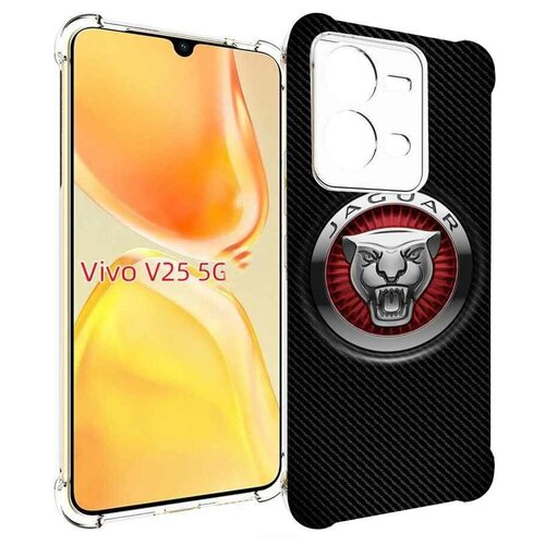 Чехол MyPads Лого-ягуар для Vivo V25 5G / V25e задняя-панель-накладка-бампер