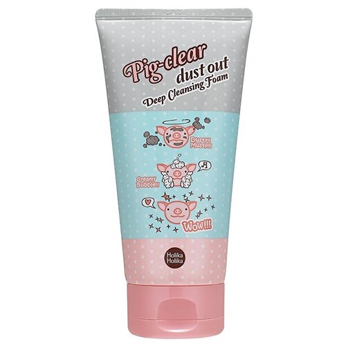 фото Holika Holika глубоко очищающая пенка для лица Pig-Clear Dust Out, 150 мл