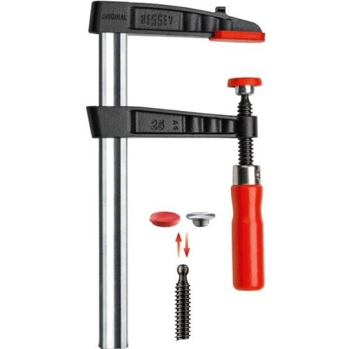 струбцина bessey tpn20b8be из ковкого чугуна 200 80 усилие 5 5 кн с деревянной рукояткой Струбцина BESSEY TG 120/60, из ковкого чугуна