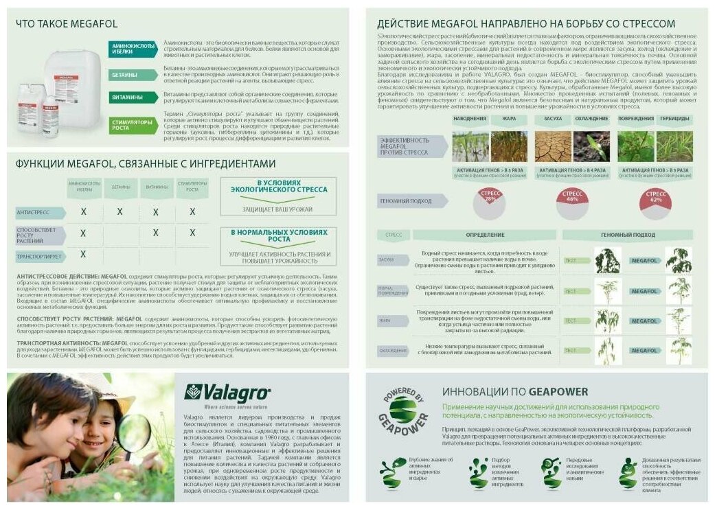 Valagro Мегафол антистресс 100 мл (Ручная фасовка) - фотография № 4