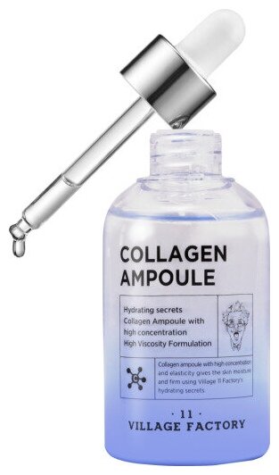 VILLAGE 11 FACTORY Увлажняющая сыворотка для лица с коллагеном Collagen Ampoule, 50мл