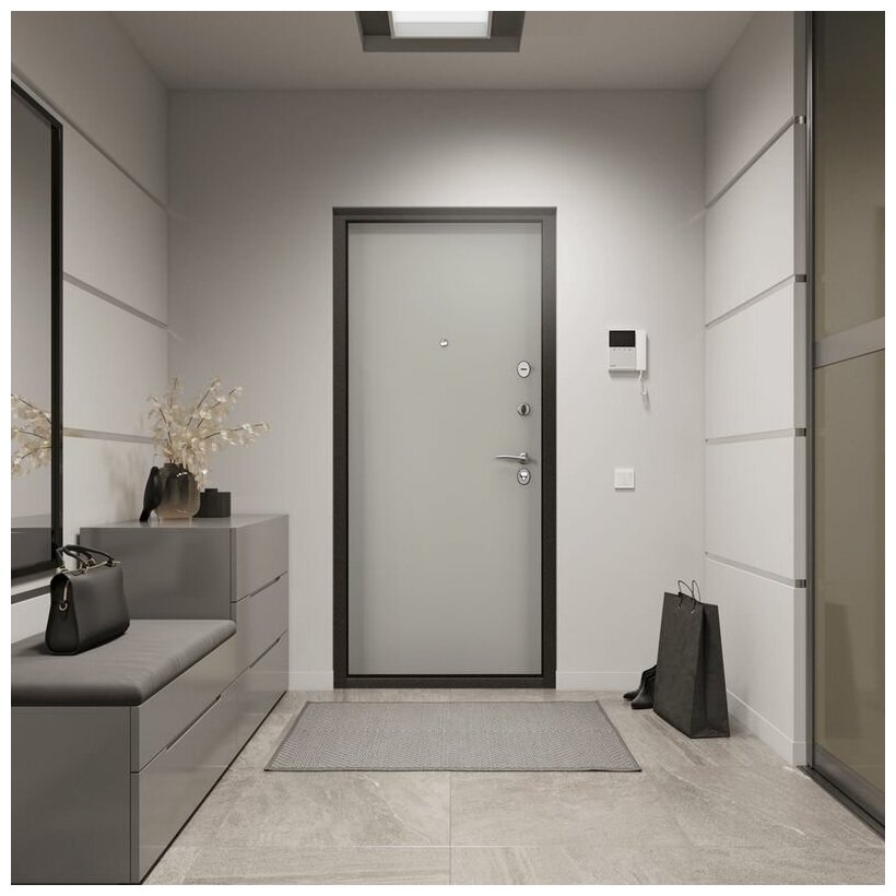 Дверь входная Torex для квартиры Terminal-C 860х2050, правый, тепло-шумоизоляция, антикоррозийная защита, замки 3-го класса защиты, коричневый/бежевый - фотография № 4