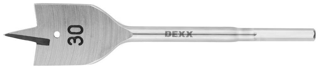 DEXX 30x152мм, сверло перовое по дереву, шестигранный хвостовик