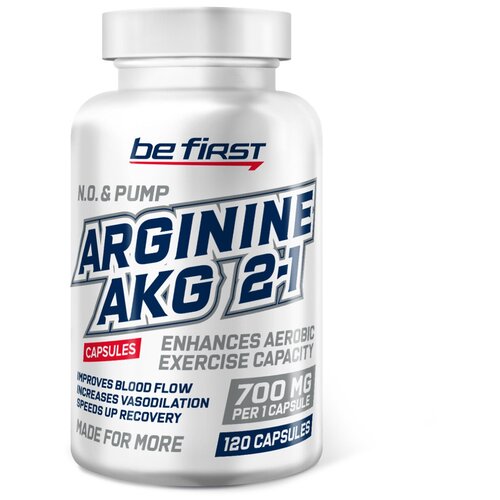 Предтренировочный комплекс Be First AAKG Capsules без вкуса 120 шт. 84 г 1 шт. аминокислота be first capsules без вкуса 120 шт