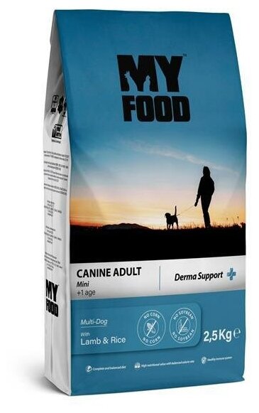 Myfood Canine Adult Mini Multi-Dog with Lamb & Rice сухой корм для собак с ягненком и рисом 2,5кг