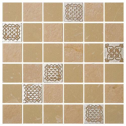 Плитка Colori Viva Natural Бежевая Из Камня 5x5 30x30 CV11039