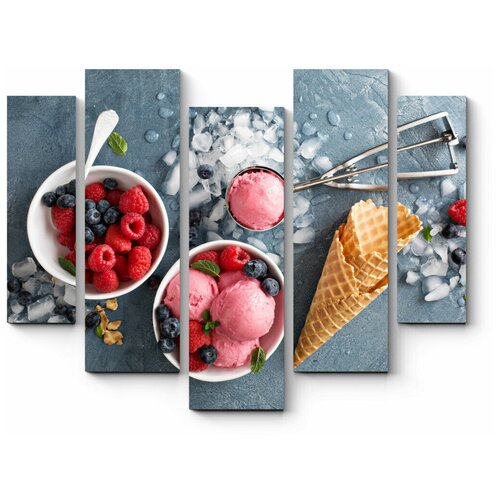 Модульная картина Домашнее мороженое 141x114