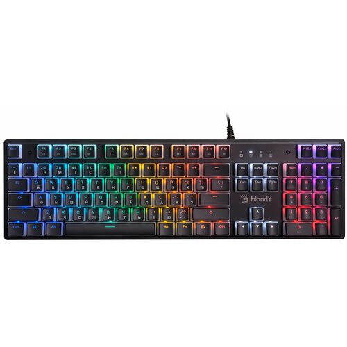 Клавиатура A4Tech Bloody S510NP механическая черный USB for gamer LED S510NP PUDDING BLACK 587300₽