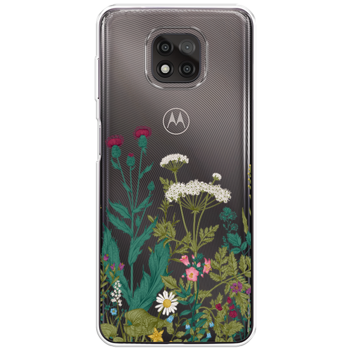 Силиконовый чехол на Motorola Moto G Power 2021 / Моторола Мото G Пауэр 2021 Дикие полевые цветы, прозрачный силиконовый чехол на motorola moto g power 2021 моторола мото g пауэр 2021 разные бабочки прозрачный