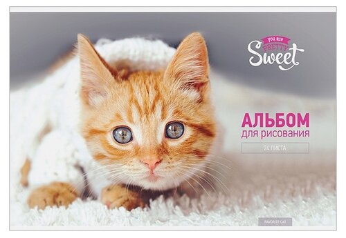 Альбом для рисования ArtSpace Питомцы Pretty sweet 29.7 х 21 см (A4), 100 г/м², 24 л.