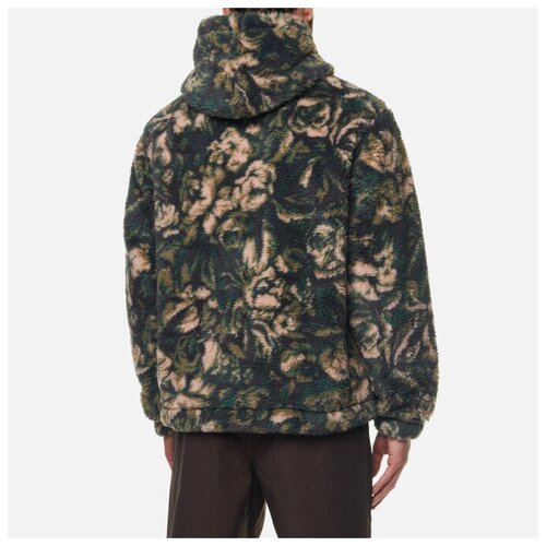 фото Мужская флисовая куртка thisisneverthat floral faux fur зелёный, размер m