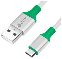 Кабель GreenConnect USB - microUSB (GCR-UA14) 0.5 м зеленый/черный