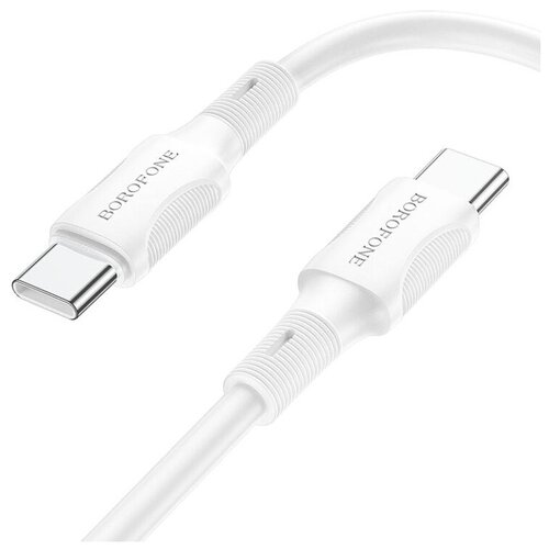 Кабель Borofone BX80 Type-C - Type-C, 1 м, 1 шт., белый кабель usb c usb c borofone bx66 1 0м 60w