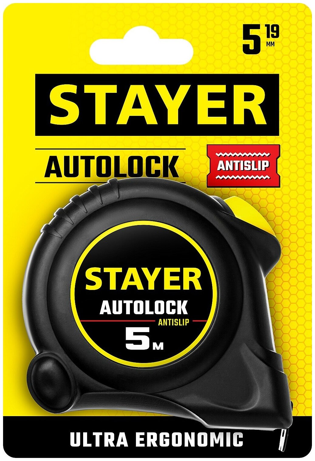 STAYER АutoLock 5м / 19мм рулетка с автостопом - фотография № 8