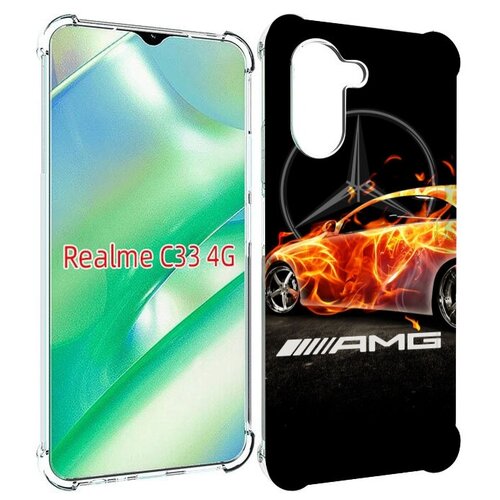 Чехол MyPads АМГ мужской для Realme C33 4G задняя-панель-накладка-бампер