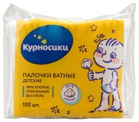 Ватные палочки Курносики детские 100 шт. пакет