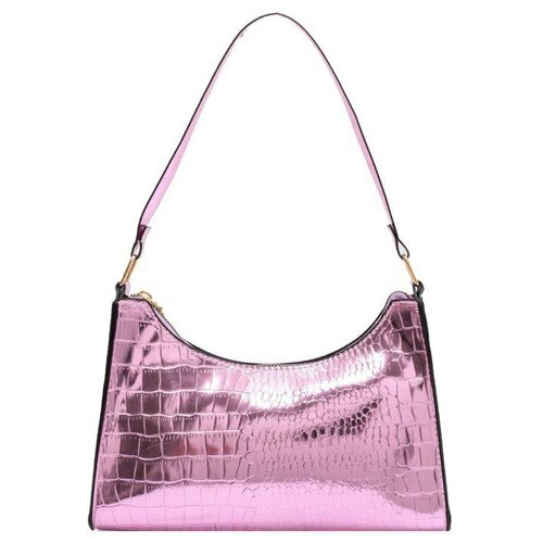 фото Сумка хобо , фактура перфорированная, розовый bgt