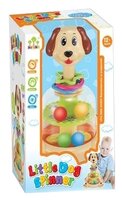 Юла-карусель Junfa toys Собачка (SL83060) бежевый/салатовый/оранжевый