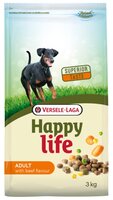 Корм для собак Happy life (3 кг) Adult with Beef