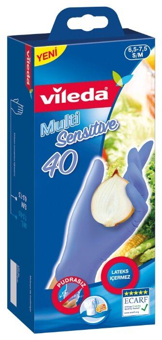 Перчатки Vileda Multi Sensitive 40 шт.