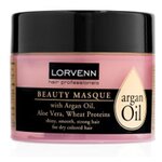 LORVENN Argan Oil Beauty Masque Маска для волос с аргановым маслом, алоэ вера и протеином пшеницы - изображение