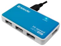 USB-концентратор Defender Quadro Power (83503) разъемов: 4 синий