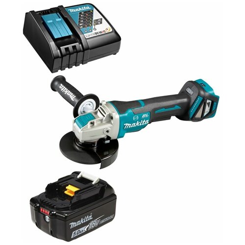 Шлифмашина угловая X-LOCK аккумуляторная 18В LXT 125мм Li-Ion 1x5Ач Makita DGA519RT 3886000₽