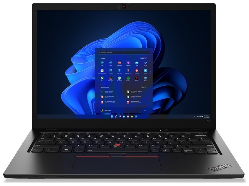 13.3" Ноутбук Lenovo ThinkPad L13 G3L13 Gen 3 1920x1200, Intel Core i5 1235U 1.3 ГГц, RAM 16 ГБ, DDR4, SSD 512 ГБ, Intel Iris Xe Graphics, Windows 11 Pro, 21B4S89K00, черный